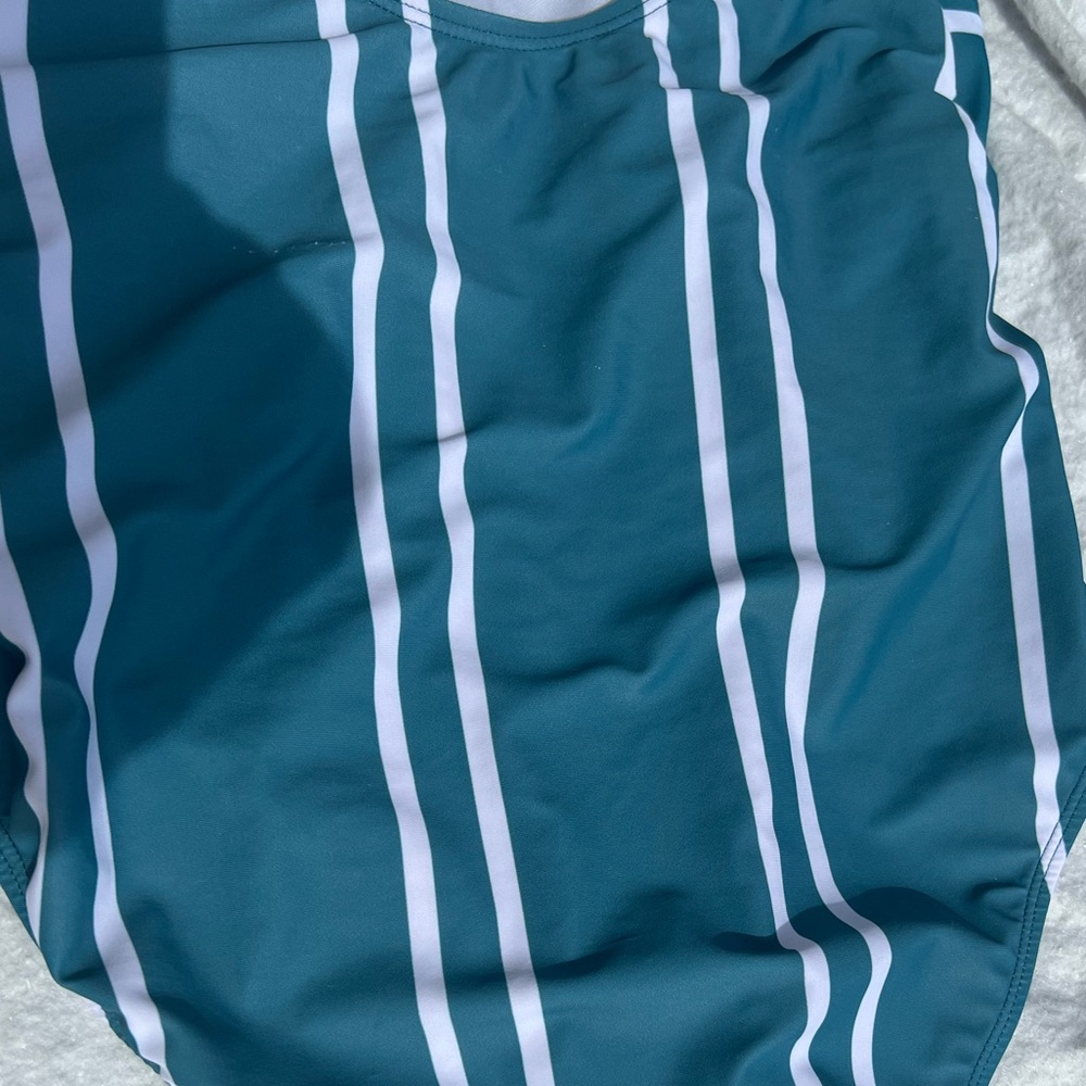 Grace Karin One Piece Plunging V Neck Belted Backless Halter Swimsuit, Green, M - Picture 10 of 16